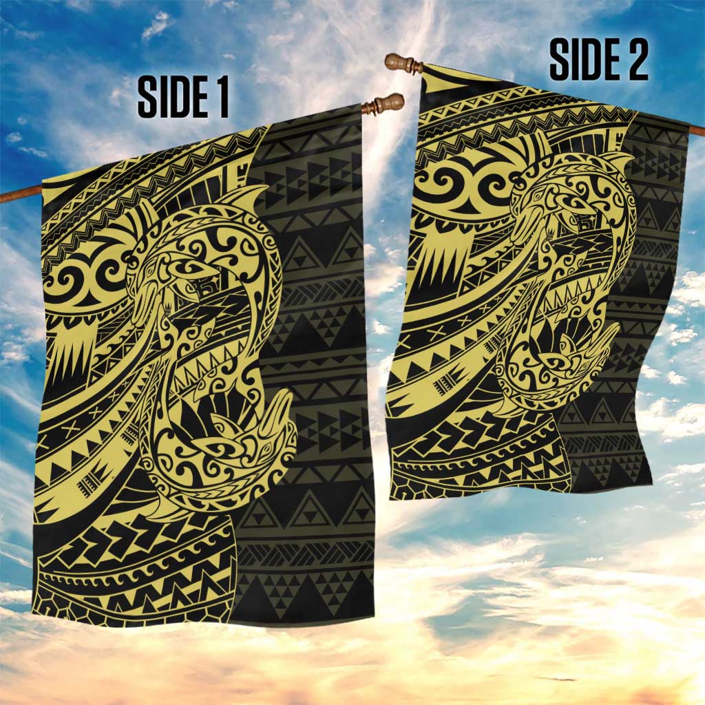 Yellow Couple Dolphins Maori Polynesian Style Garden Flag LT9 - Polynesian Pride