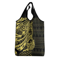 Yellow Couple Dolphins Maori Polynesian Style Grocery Bag LT9 - Polynesian Pride