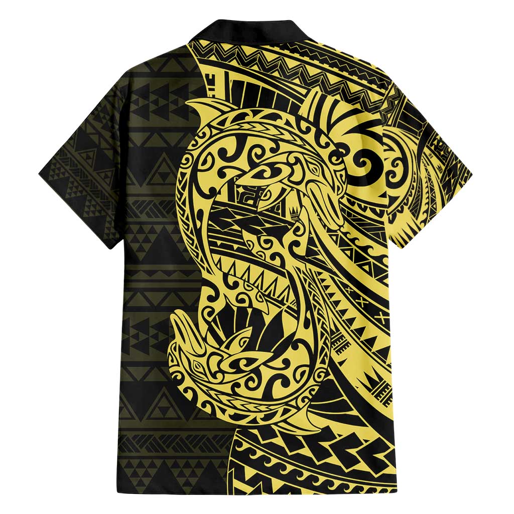 Yellow Couple Dolphins Maori Polynesian Style Hawaiian Shirt LT9 - Polynesian Pride