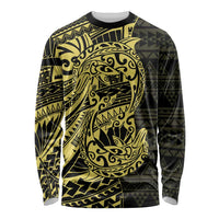 Yellow Couple Dolphins Maori Polynesian Style Long Sleeve Shirt LT9 Unisex Yellow - Polynesian Pride
