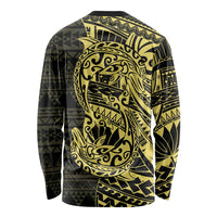 Yellow Couple Dolphins Maori Polynesian Style Long Sleeve Shirt LT9 - Polynesian Pride