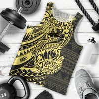 Yellow Couple Dolphins Maori Polynesian Style Men Tank Top LT9 - Polynesian Pride