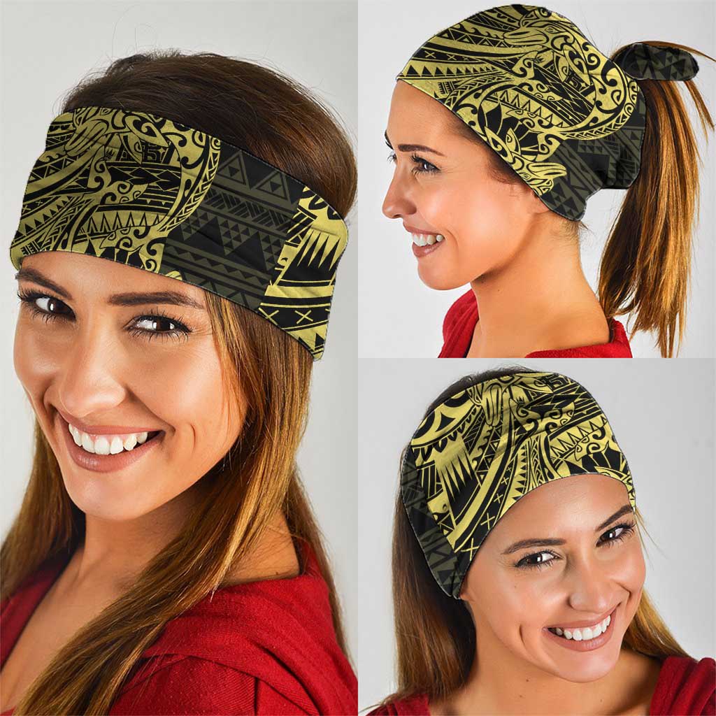 Yellow Couple Dolphins Maori Polynesian Style Neck Gaiter - Polynesian Pride