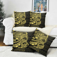 Yellow Couple Dolphins Maori Polynesian Style Pillow Cover - Polynesian Pride