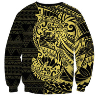 Yellow Couple Dolphins Maori Polynesian Style Sweatshirt LT9 - Polynesian Pride