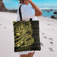 Yellow Couple Dolphins Maori Polynesian Style Tote Bag - Polynesian Pride