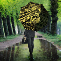 Yellow Couple Dolphins Maori Polynesian Style Umbrella - Polynesian Pride