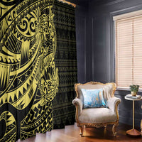 Yellow Couple Dolphins Maori Polynesian Style Window Curtain LT9 - Polynesian Pride
