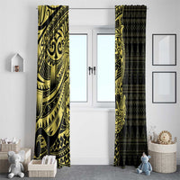 Yellow Couple Dolphins Maori Polynesian Style Window Curtain LT9 - Polynesian Pride
