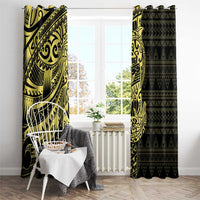 Yellow Couple Dolphins Maori Polynesian Style Window Curtain LT9 - Polynesian Pride