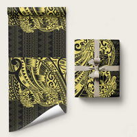 Yellow Couple Dolphins Maori Polynesian Style Wrapping Paper - Polynesian Pride