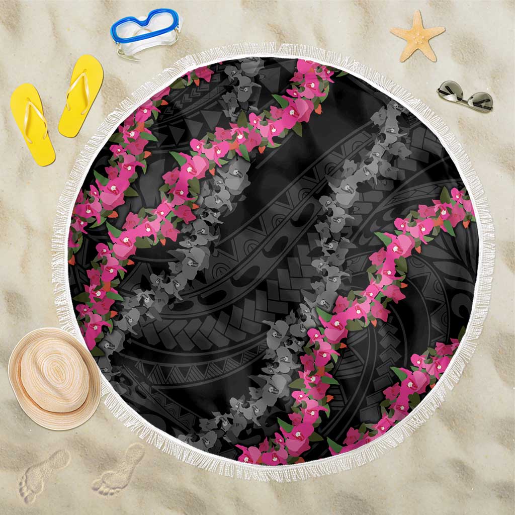 Guam Bougainvillea Lei Beach Blanket Chamorro Tribal Pattern
