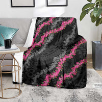 Guam Bougainvillea Lei Blanket Chamorro Tribal Pattern
