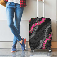 Guam Bougainvillea Lei Luggage Cover Chamorro Tribal Pattern