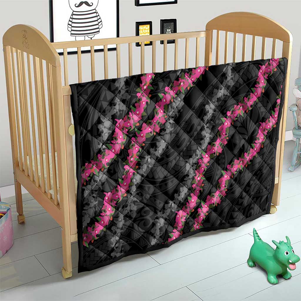 Guam Bougainvillea Lei Quilt Chamorro Tribal Pattern