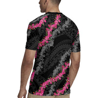 Guam Bougainvillea Lei Rugby Jersey Chamorro Tribal Pattern