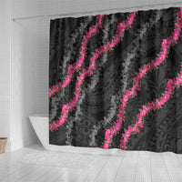 Guam Bougainvillea Lei Shower Curtain Chamorro Tribal Pattern