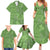 Hawaii Molokai Island Kukui Nut Flowers Family Matching Summer Maxi Dress and Hawaiian Shirt Tribal Kakau Pattern