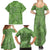 Hawaii Molokai Island Kukui Nut Flowers Family Matching Summer Maxi Dress and Hawaiian Shirt Tribal Kakau Pattern