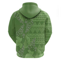 Hawaii Molokai Island Kukui Nut Flowers Hoodie Tribal Kakau Pattern