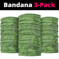 Hawaii Molokai Island Kukui Nut Flowers Neck Gaiter Tribal Kakau Pattern - Polynesian Pride