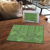 Hawaii Molokai Island Kukui Nut Flowers Puzzle Tribal Kakau Pattern - Polynesian Pride