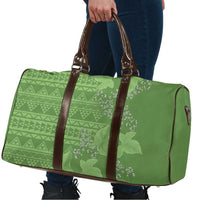 Hawaii Molokai Island Kukui Nut Flowers Travel Bag Tribal Kakau Pattern - Polynesian Pride