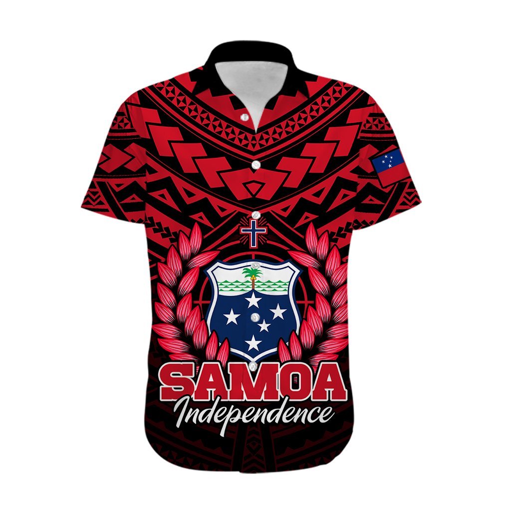 (Custom Personalised) Samoa Independence Day Hawaiian Shirt Ulafa Polynesian Unique Red No1 LT9 - Polynesian Pride