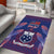 Custom Samoa 1962 Independence Day Custom Area Rug Manuia le Aso Tuto'atasi Ula Nifo Blue Art