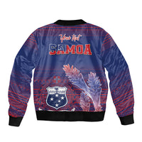 Custom Samoa 1962 Independence Day Custom Bomber Jacket Manuia le Aso Tuto'atasi Ula Nifo Blue Art LT9 - Polynesian Pride