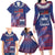 Custom Samoa 1962 Independence Day Custom Family Matching Long Sleeve Bodycon Dress and Hawaiian Shirt Manuia le Aso Tuto'atasi Ula Nifo Blue Art