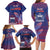 Custom Samoa 1962 Independence Day Custom Family Matching Long Sleeve Bodycon Dress and Hawaiian Shirt Manuia le Aso Tuto'atasi Ula Nifo Blue Art