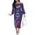 Custom Samoa 1962 Independence Day Custom Family Matching Off The Shoulder Long Sleeve Dress and Hawaiian Shirt Manuia le Aso Tuto'atasi Ula Nifo Blue Art