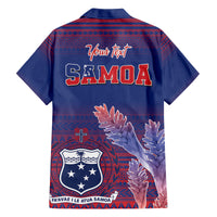 Custom Samoa 1962 Independence Day Custom Family Matching Puletasi and Hawaiian Shirt Manuia le Aso Tuto'atasi Ula Nifo Blue Art