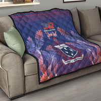 Custom Samoa 1962 Independence Day Custom Quilt Manuia le Aso Tuto'atasi Ula Nifo Blue Art