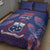 Custom Samoa 1962 Independence Day Custom Quilt Bed Set Manuia le Aso Tuto'atasi Ula Nifo Blue Art