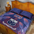 Custom Samoa 1962 Independence Day Custom Quilt Bed Set Manuia le Aso Tuto'atasi Ula Nifo Blue Art