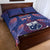 Custom Samoa 1962 Independence Day Custom Quilt Bed Set Manuia le Aso Tuto'atasi Ula Nifo Blue Art