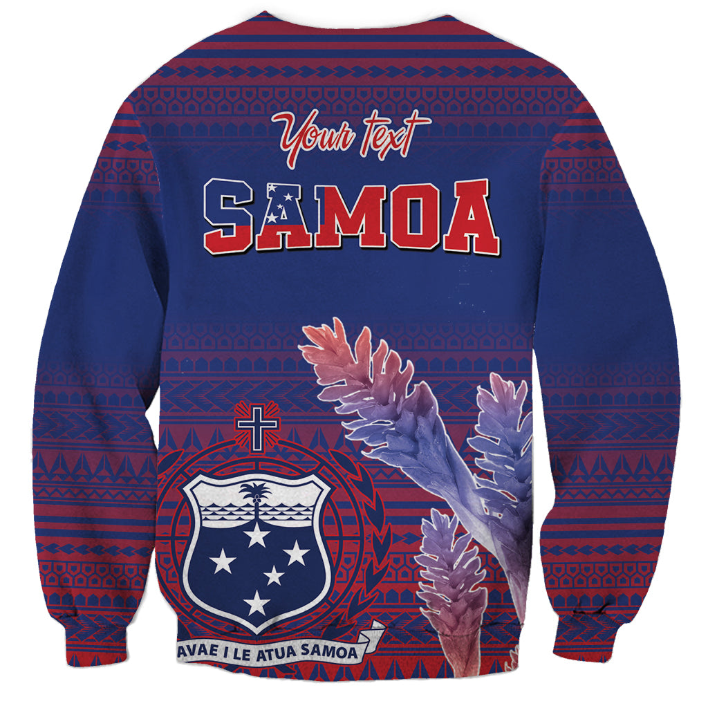 Custom Samoa 1962 Independence Day Custom Sweatshirt Manuia le Aso Tuto'atasi Ula Nifo Blue Art LT9 - Polynesian Pride