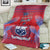 Custom Samoa 1962 Independence Day Custom Blanket Manuia le Aso Tuto'atasi Ula Nifo Red Art