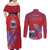 Custom Samoa 1962 Independence Day Custom Couples Matching Off Shoulder Maxi Dress and Long Sleeve Button Shirt Manuia le Aso Tuto'atasi Ula Nifo Red Art