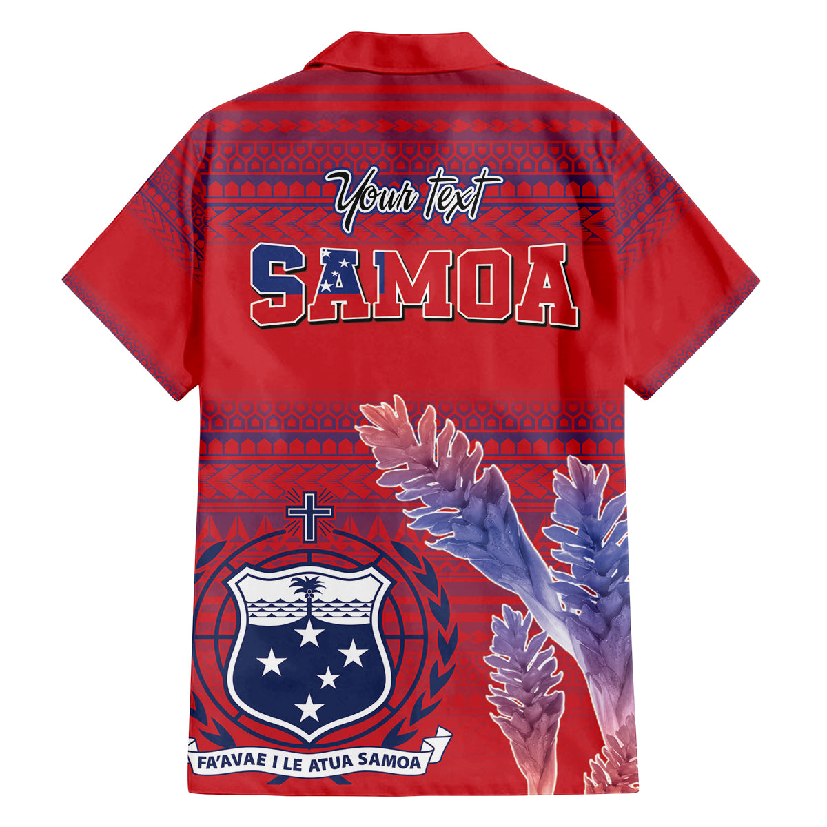 Custom Samoa 1962 Independence Day Custom Family Matching Off The Shoulder Long Sleeve Dress and Hawaiian Shirt Manuia le Aso Tuto'atasi Ula Nifo Red Art