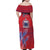 Custom Samoa 1962 Independence Day Custom Family Matching Off Shoulder Maxi Dress and Hawaiian Shirt Manuia le Aso Tuto'atasi Ula Nifo Red Art