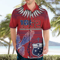 Custom Samoa 1962 Independence Day Custom Hawaiian Shirt Manuia le Aso Tuto'atasi Ula Nifo Red Art LT9 - Polynesian Pride