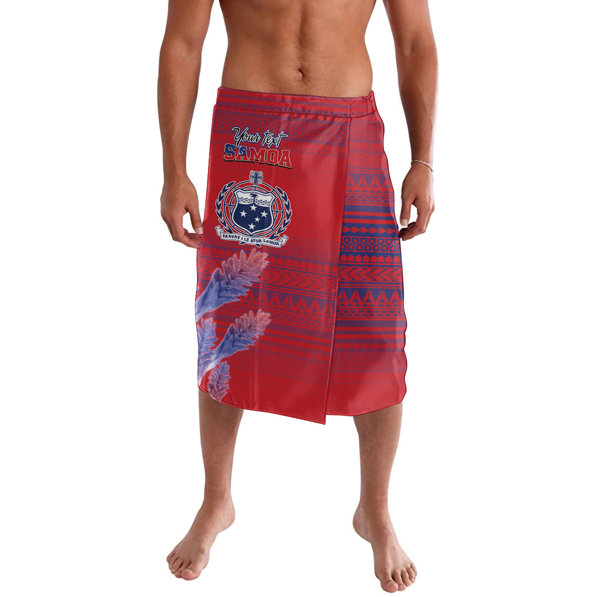 Custom Samoa 1962 Independence Day Custom Lavalava Manuia le Aso Tuto'atasi Ula Nifo Red Art