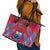 Custom Samoa 1962 Independence Day Custom Leather Tote Bag Manuia le Aso Tuto'atasi Ula Nifo Red Art