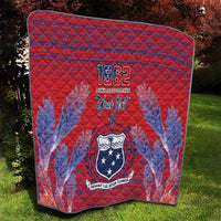 Custom Samoa 1962 Independence Day Custom Quilt Manuia le Aso Tuto'atasi Ula Nifo Red Art