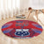 Custom Samoa 1962 Independence Day Custom Round Carpet Manuia le Aso Tuto'atasi Ula Nifo Red Art