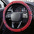 Samoa 1962 Independence Day Custom Steering Wheel Cover Manuia le Aso Tuto'atasi Ula Nifo Red Art