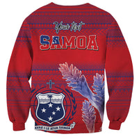 Custom Samoa 1962 Independence Day Custom Sweatshirt Manuia le Aso Tuto'atasi Ula Nifo Red Art LT9 - Polynesian Pride